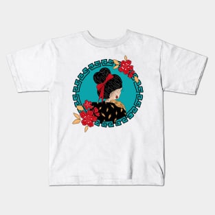 Chinese New Year Rabbit Girl Illustration Kids T-Shirt